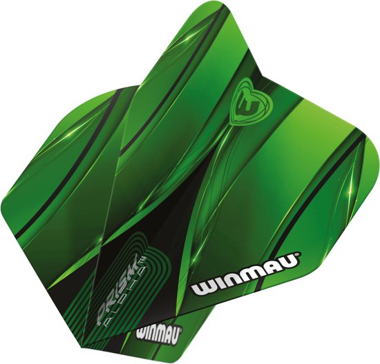 WINMAU - Prism Alpha Groen en Zwart dart vluchten - 1 sets per pakket (3 dartvluchten in totaal) van Winmau