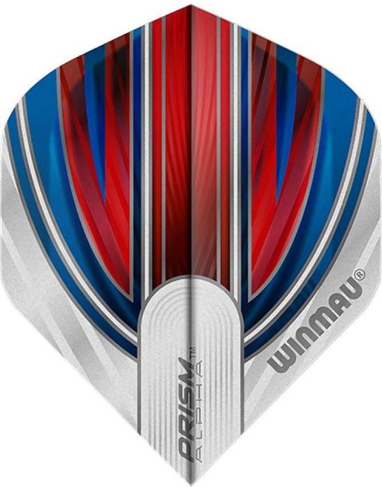 WINMAU - Prism Alpha Rood en Wit Dartvluchten - 1 set per pakket (3 vluchten in totaal) van Winmau