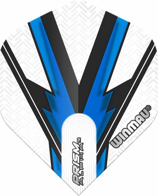 Winmau Prism Alpha White & Blue - Dart Flights van Merkloos