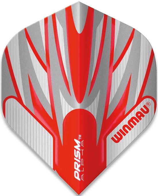 WINMAU - Prism Alpha Wit en Rood Dartvluchten - 1 set per pakket (3 vluchten in totaal) van Winmau