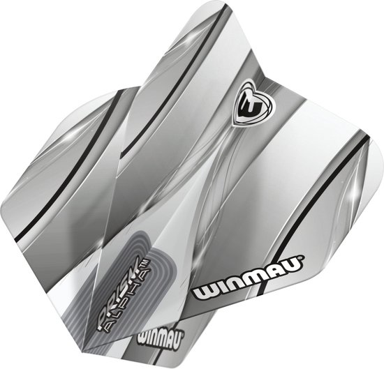 WINMAU - Prism Alpha Wit en Zwart dart vluchten - 1 sets per pakket (3 dartvluchten in totaal) van Winmau