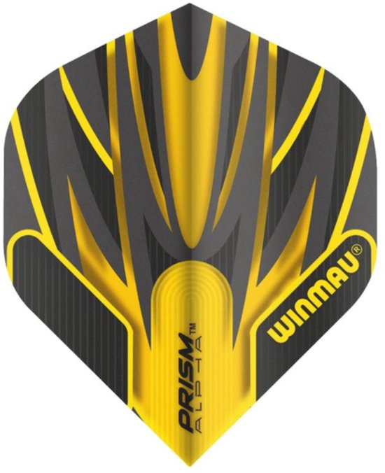 Winmau Prism Alpha Yellow & Black - Dart Flights van Merkloos