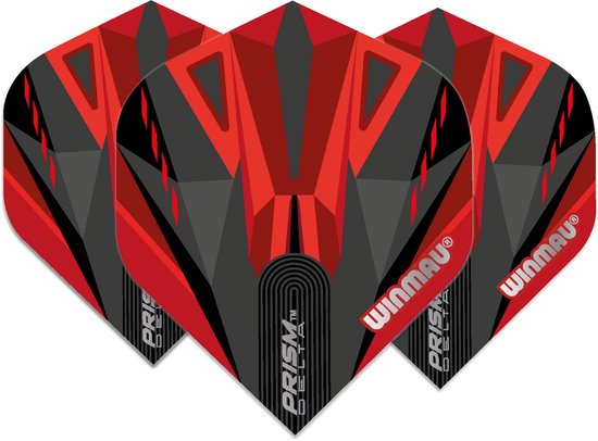 Winmau Prism Delta Black & Red - Dart Flights van Merkloos