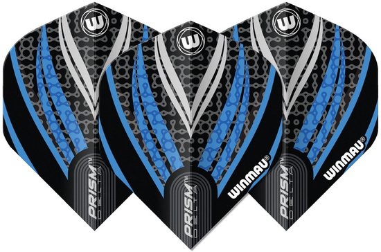 Winmau Prism Delta Black White Blue - Dart Flights van Winmau