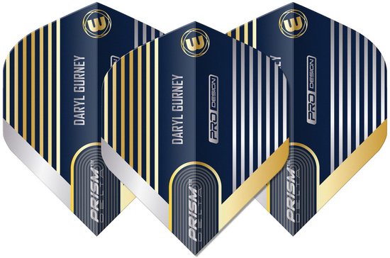 Winmau Prism Delta Daryl Gurney Blue Gold - Dart Flights van Merkloos