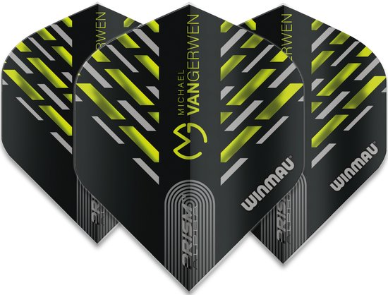 WINMAU - Prism Delta MvG 2021 Zwart Dartvluchten - 1 sets per pakket (3 dartvluchten in totaal) van Winmau