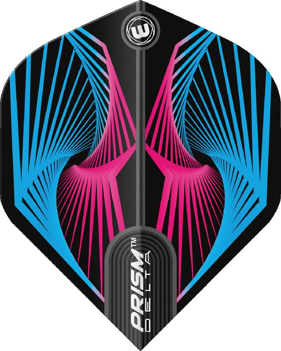 WINMAU - Prism Delta Spiral Blauw en Roze Dartvluchten - 1 set per pakket (3 vluchten in totaal) van Winmau