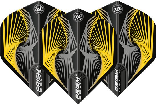 Winmau Prism Delta Wave Yellow & Grey - Dart Flights van Merkloos