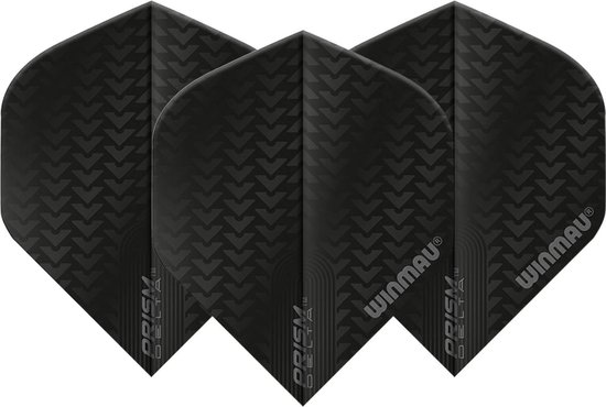 WINMAU - Prism Delta Zwart Dartvluchten - 1 set per pakket (3 dartvluchten in totaal) van Winmau