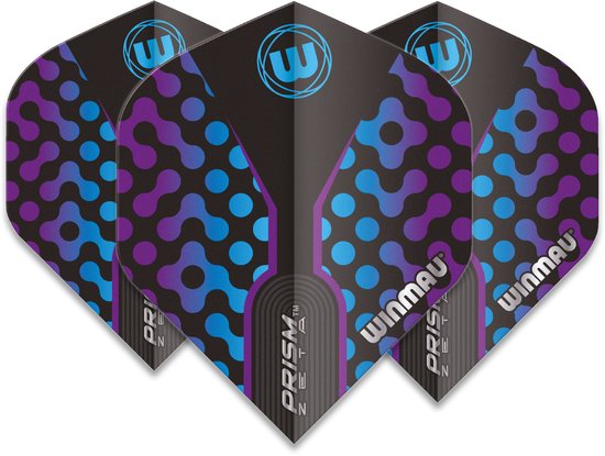 Winmau Prism Zeta Black & Purple - Dart Flights van Merkloos
