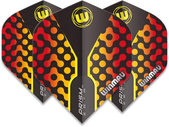 Winmau Prism Zeta Black & Red - Dart Flights van Merkloos