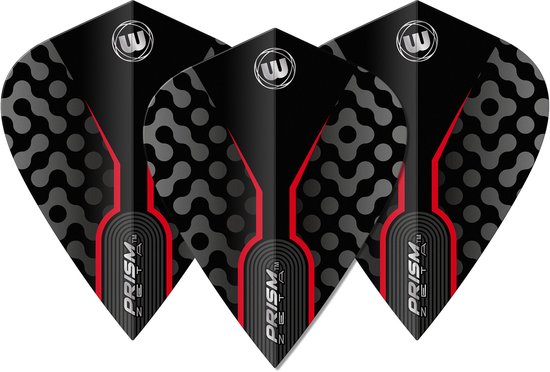 Winmau Prism Zeta Kite Black/Red - Dart Flights van Merkloos