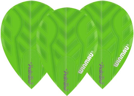 WINMAU - Prism Zeta Pear Groen Dartvluchten - 1 set per pakket (3 vluchten in totaal) van Winmau