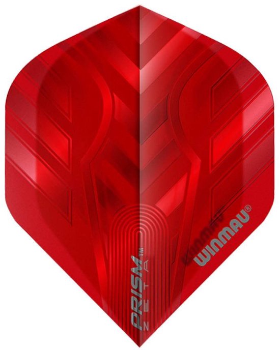 WINMAU - Prism Zeta Rood Dartvluchten - 1 set per pakket (3 dartvluchten in totaal) van Winmau