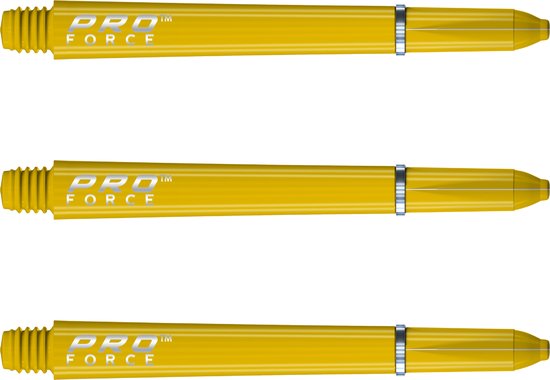 WINMAU - Pro Force Dartschachten Geel, Medium - 1 set per pakket (3 Dartschacht in totaal) van Winmau