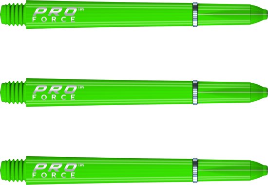 WINMAU - Pro Force Dartschachten Groen, Medium - 1 set per pakket (3 Dartschacht in totaal) van Winmau