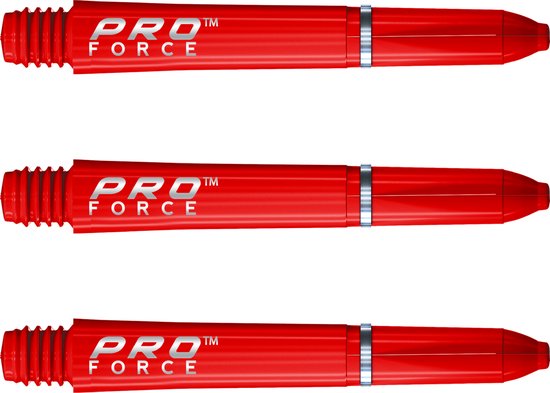 WINMAU - Pro Force Dartschachten Rood, Korte - 1 set per pakket (3 Dartschacht in totaal) van Winmau