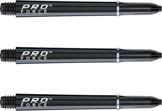 WINMAU - Pro Force Dartschachten Zwart, Medium - 1 set per pakket (3 Dartschacht in totaal) van Winmau