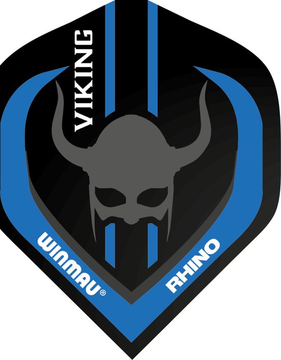 WINMAU - Rhino Andy Fordham Viking Zwart Dartvluchten - 1 set per pakket van elke flight (3 Dartvluchten in totaal) van Winmau