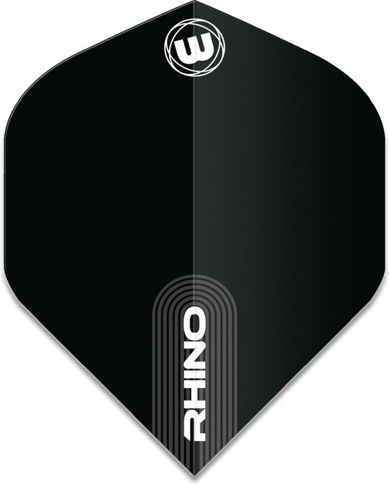 WINMAU - Rhino Extra Thick Zwart Dartvluchten - 1 set per pakket (3 dartvluchten in totaal) van Merkloos