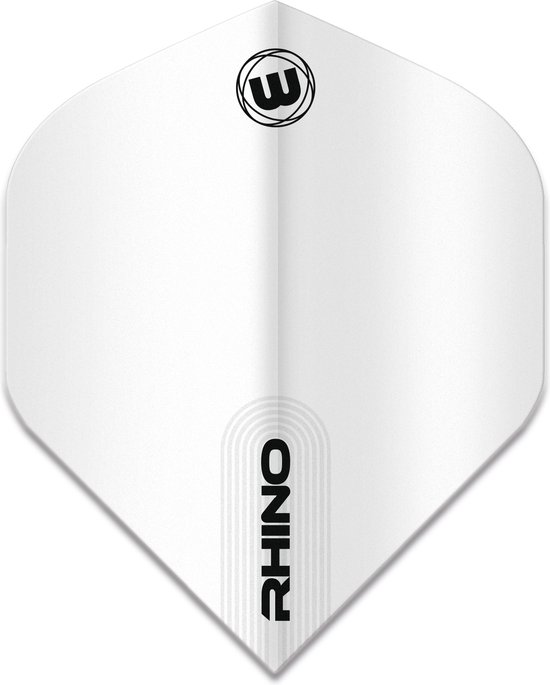 Winmau Rhino White Flight - Dart Flights van Merkloos