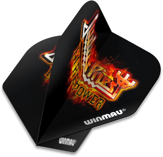WINMAU - Rock Legends: Judas Priest Flaming Logo Dartvluchten - 1 set per pakket (3 vluchten in totaal) van Winmau