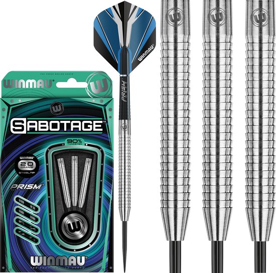 WINMAU - Sabotage: Steeltip Tungsten Dartpijlen Professioneel - 20g van Winmau