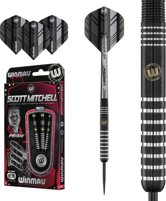 Winmau Scott Mitchell WC 90% - Dartpijlen - 22 Gram van Merkloos