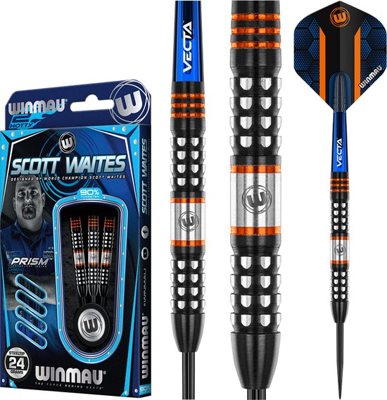 WINMAU - Scott Waites: Steeltip Tungsten Dartpijlen Professioneel - 24g van Winmau