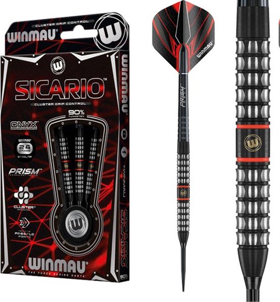 Winmau Sicario Straight 90% - Dartpijlen - 24 Gram van Winmau