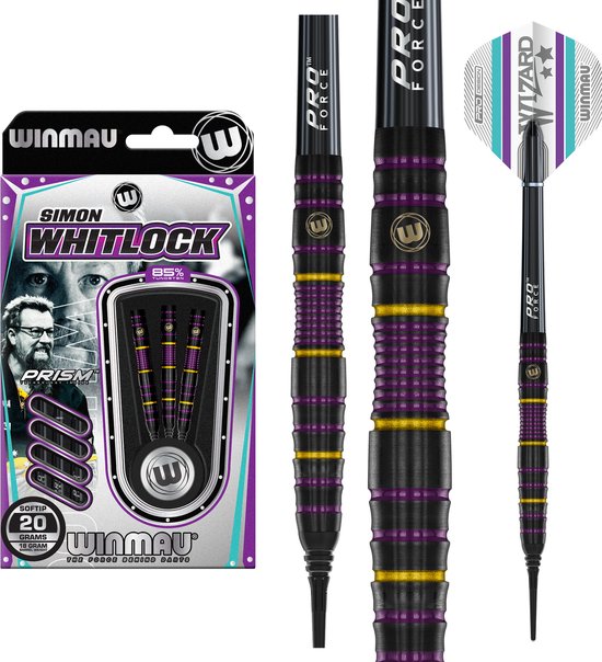 Winmau Simon Whitlock 85% Soft Tip - Dartpijlen - Darts van Winmau