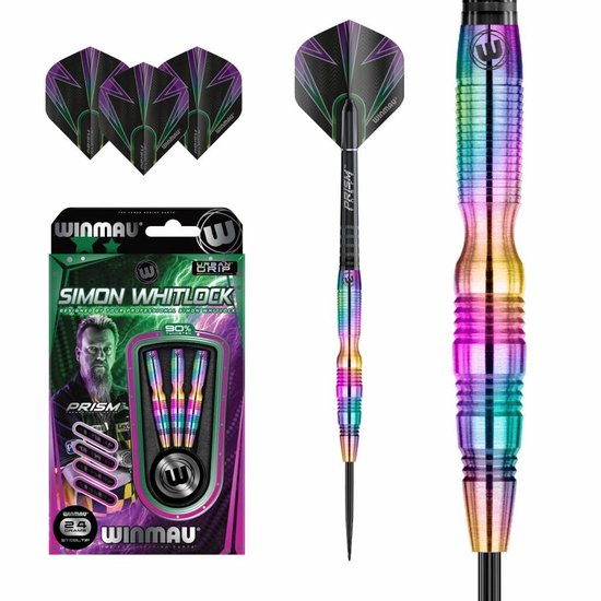 Winmau Simon Whitlock Rainbow 90% - Dartpijlen van Winmau