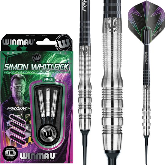 WINMAU - Simon Whitlock Signature Edition: Steeltip Tungsten Dartpijlen Professioneel - 22g van Winmau