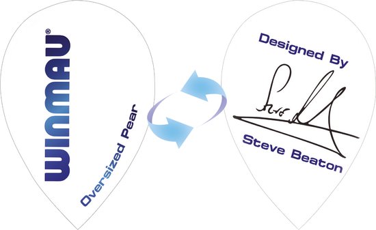Winmau Steve Beaton Pear White - Dart Flights van Merkloos