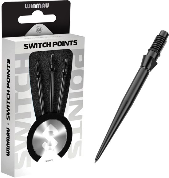 Winmau Switch Point Smooth Black 30 mm van Winmau