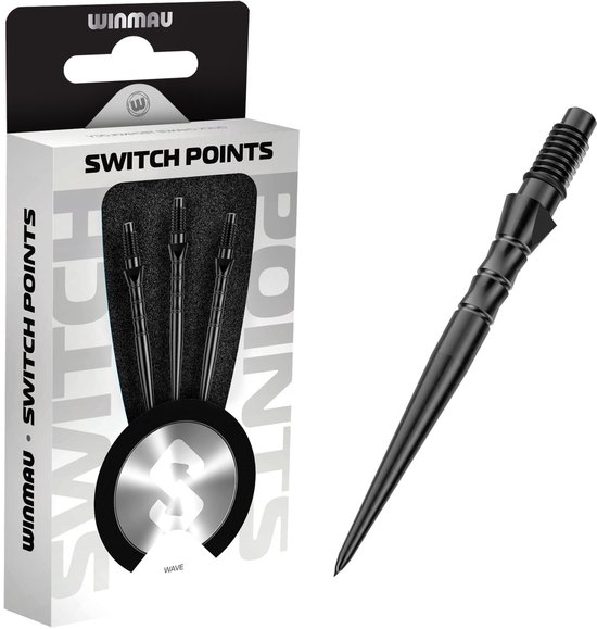 Winmau Switch Point Wave Black 40 mm van Winmau
