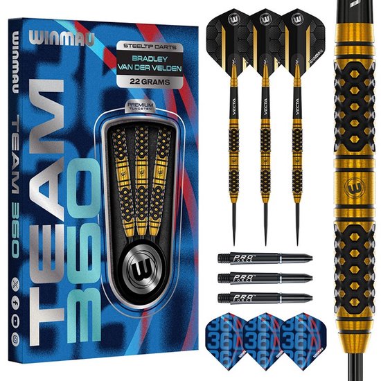 Winmau Team 360 Bradley van der Velden 90% - Dartpijlen van Merkloos