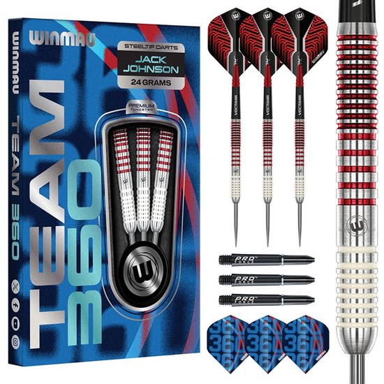 Winmau Team 360 Jack Johnson 90% - Dartpijlen van Merkloos