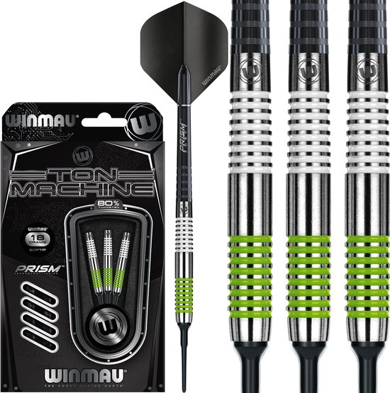 WINMAU - Ton Machine: Softip Dartpijlen Professioneel - 16 gram vat/18 gram totaal gewicht van Winmau