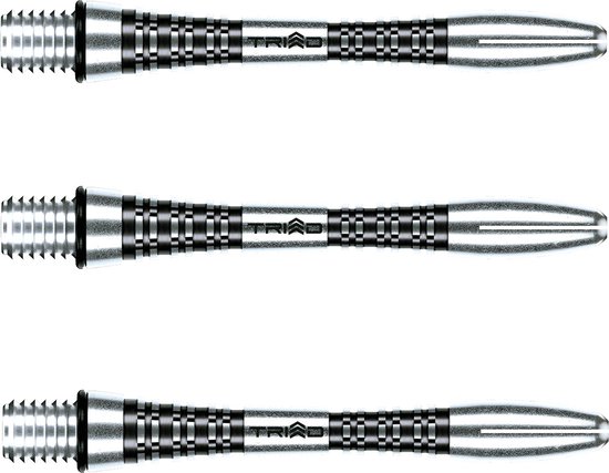 WINMAU - Triad Dartstengels Zwart, Korte - 1 set per pakket (3 dartvluchten in totaal) van Winmau