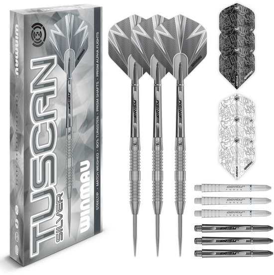 Winmau Tuscan Silver 90% Dartshopper Exclusives - Dartpijlen