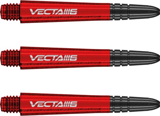 WINMAU - Vecta Blade 6 Dartschachten, Rood, Medium - 1 set per pakket (3 dartvluchten in totaal) van Winmau