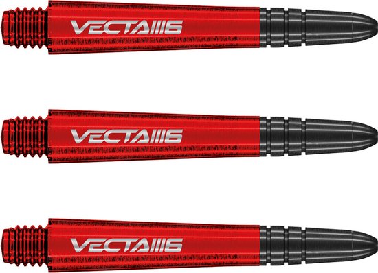 WINMAU - Vecta Blade 6 Dartschachten, Rood, Tussenliggend - 1 set per pakket (3 dartvluchten in totaal) van Winmau
