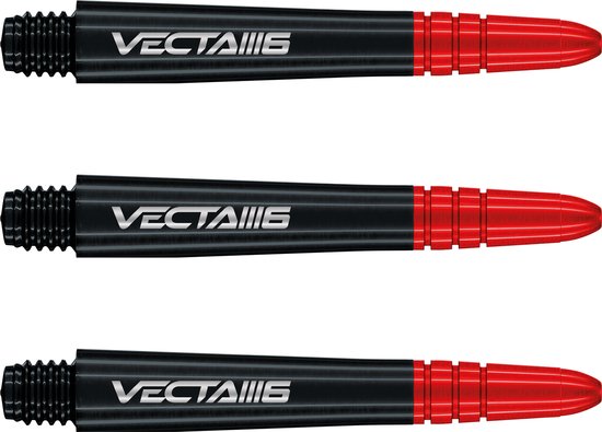 WINMAU - Vecta Blade 6 Dartschachten, Zwart, Medium - 1 set per pakket (3 Dartschacht in totaal) van Winmau