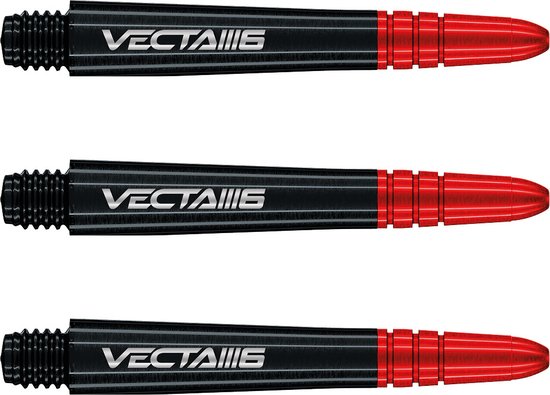 WINMAU - Vecta Blade 6 Dartschachten, Zwart, Tussenliggend - 1 set per pakket (3 dartvluchten in totaal) van Winmau