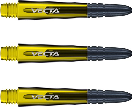 WINMAU - Vecta Dartschachten Geel, Korte - 1 set per pakket (3 Dartschachten in totaal) van Winmau