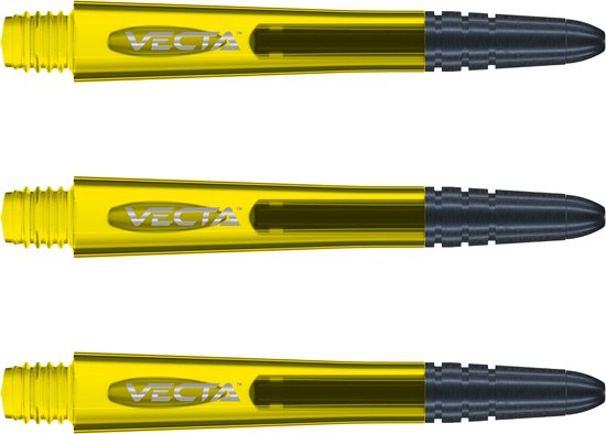WINMAU - Vecta Dartschachten Geel, Medium - 1 set per pakket (3 Dartschachten in totaal) van Winmau