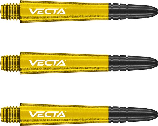 WINMAU - Vecta Dartschachten Geel, Tussenliggend - 1 set per pakket (3 dartvluchten in totaal) van Winmau