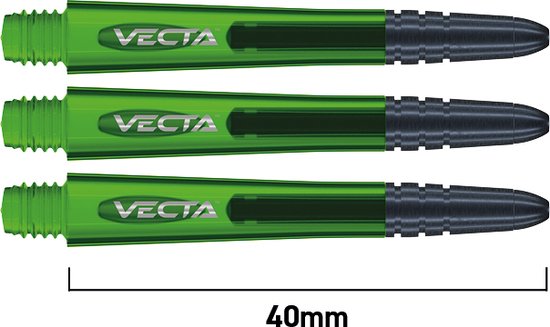 WINMAU - Vecta Dartschachten Groen, Medium - 1 set per pakket (3 Dartschachten in totaal) van Winmau
