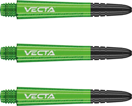 WINMAU - Vecta Dartschachten Groen, Tussenliggend - 1 set per pakket (3 dartvluchten in totaal) van Winmau